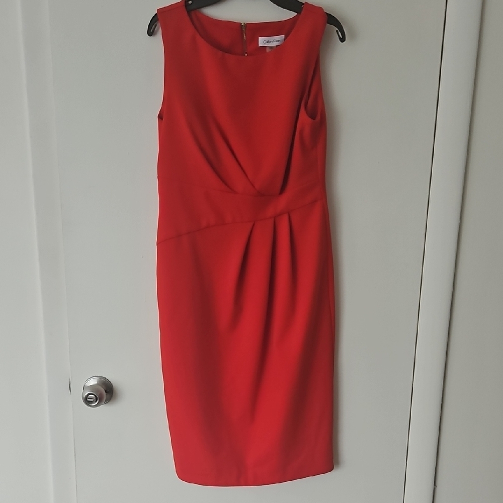 Calvin Klein Red Midi Dress